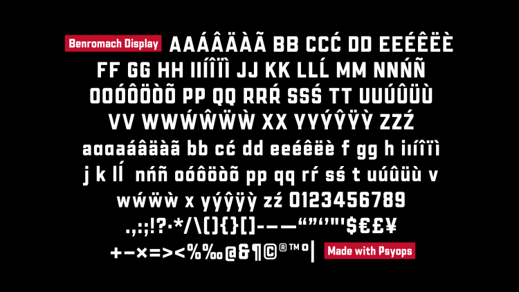 Benromach Typeface