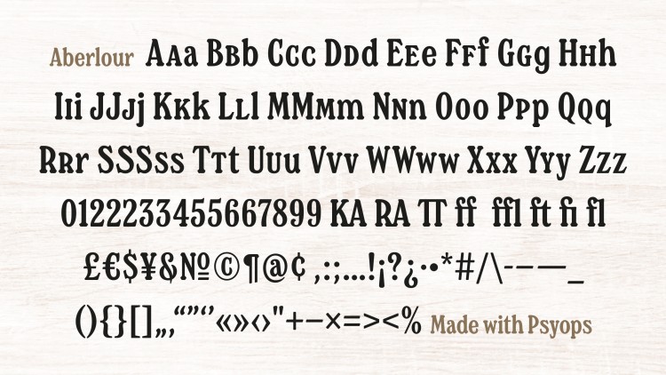 Aberlour Typeface